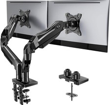 HUANUO Dual Monitor Stand, Fully Adjustable Gaming 13-32 Inch, Black  picture