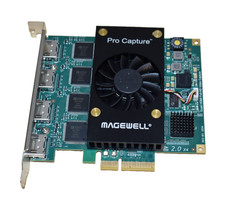 Magewell Pro Capture Full-HD Video Capture Card PCIe x4 4-Port Quad HDMI picture