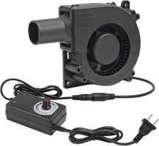 120Mm 12V BBQ Blower Fan ,120Mm X 32Mm Dual Ball Blower Fan 12V with 110V picture