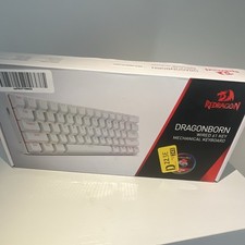 Redragon Dragonborn 61-Key Mechanical Keyboard Wired USB-C Illuminated White picture