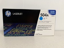 Genuine HP 504A CE251A Cyan LaserJet Toner Cartridge OEM New Factory Sealed picture