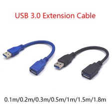 0.1/0.2m-1.8m USB 3.0 Extension Cable Data Transfer Lead Male to Female AM TO AF picture