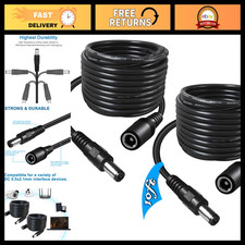 10FT DC Power Extension Cable 2-Pack, 5.5mm x 2.1mm for CCTV, LED Strip, Router picture
