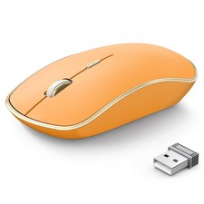 JOYACCESS J 2.4G Wireless Mouse, Soft Click, Silent Travel, 3200 DPI, Orange picture