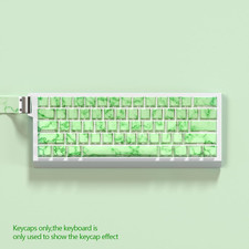 Green Keycaps,PBT Side-Printed Translucent Keycap 74 Keys Cherry Profile Keyc... picture