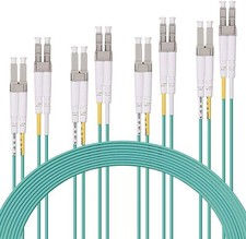 4 PCS OM3 LC to LC Fiber Optic Cable, Multi-mode Duplex UPC 6.5 ft. picture