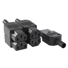 5Pcs AC250V 10A Female 3Terminals Panel Mount IEC320 C13 Plug Adapter Connector picture