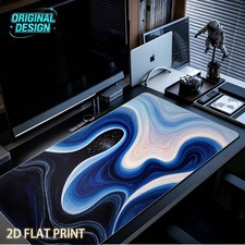 1 XXL Large-Size Artistic Style Mouse Pad with Blue and White Fluid Nebula Uni picture