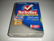 Turbotax 2005 Deluxe + state.  New in box.  Genuine but blemished package. picture
