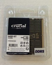 Crucial 64GB (2x32GB) DDR5-4800 262-Pin SO-DIMM RAM CT2K32G48C40S5 NEW Sealed picture