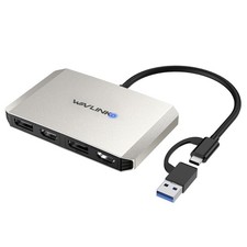 Wavlink DisplayLink Dual 4K@60Hz USB 3.0/USB C to DisplayPort and HDMI Adapter picture
