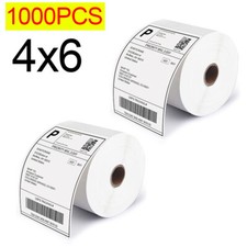 Direct Thermal Shipping Labels - 1000 4x6 Thermal Perforated Adhesive Label Roll picture