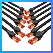 2FT-12Pack Cat 8 Ethernet Cable Short Network 40Gbps 2000Mhz picture