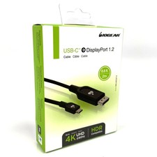NEW IOGEAR USB-C to DisplayPort 1.2 4K HDR Cable 6.6 ft. (2m) G2LU3CDP12 picture