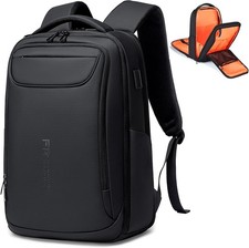 FENRUIEN Business Backpack for Men,Water Resistant Tech Regular, Black  picture