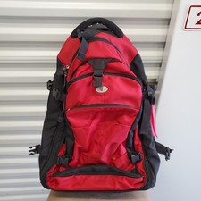 Victorinox Swiss Army Rolling Backpack Expandable Handle Travel Bag Black Red VG picture