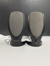 Vintage Harman Kardon HK206 Multimedia PC Computer Speakers Set Grey W/ Box picture