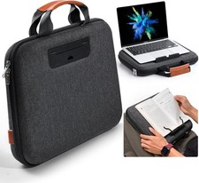 14 Inch Hard Laptop Sleeve and 2 in 1 Lap Desk for Dell HP MAC - Black picture