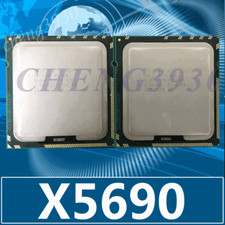 A pair of matching ntel Xeon X5690 3.46 GHz Six Core  Processor cpu picture