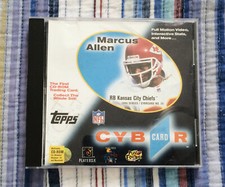 Topps CybrCard Cyber Card CD Rom Marcus Allen NFL PC Windows 3.1 95 Macintosh picture
