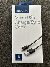 Box Of 24 Insignia- 4' Micro USB Cable - Black NEW picture