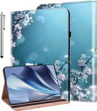 iPad 11th Generation 11 Inch 2025 Case, Plum Blossom Leather Flip Wallet with Pe picture