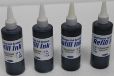 4 x 120ml Pigment Refill Black Ink 480ML for EPSON Workforce WF-3620 3640 7610 7 picture