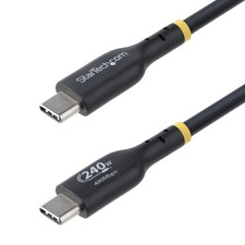 StarTech.com USB-C to USB-C 240W PD Charging Cable, 13ft, Black USB2EPR13F picture