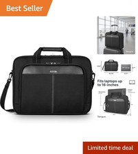 Durable Slim Laptop Case for 15-16” Devices - Black Messenger with Trolley Strap picture