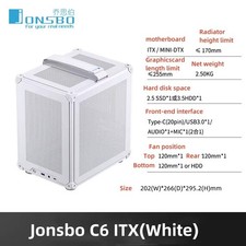 JONSBO C6 ITX Mini Tower PC Case Mesh 4-Side Panel 170mm Cooler Support picture