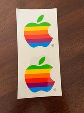 Apple Computer Rainbow Stickers 2 per sheet picture