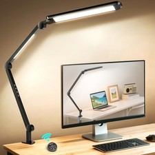 LED Desk Lamp with Clamp, Adjustable & Remote Control, Puzzle Light Dual Light picture