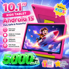 10PCS Kids Tablet 64GB Storage Dual Camera Wifi 6 Bluetooth Google Android 15 picture
