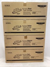 XEROX PHASER 6360 High Capacity Toner Set of 4 Cyan Yellow Black Magenta New picture