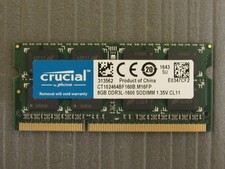 Micron Crucial 8GB (1-Stick) PC3-12800 DDR3L 1600 SODIMM CT102464BF160B.M16FP picture