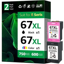 HP 67 XL Ink 2-Pack – Black & Tri-Color, Compatible for HP DeskJet Series picture
