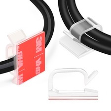 60PCS Clear Adhesive Cable Clips for Efficient Wire Management and Organization picture