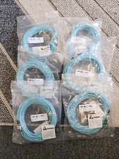 Lot Of 6* 33 ft FC-FC MM Armored Fiber Cable OM3 10GB Duplex Optical Jumper Cord picture