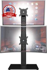 Soporte Para Monitor Doble: Elevador De Monitor Independiente Con Pantalla Ap picture