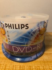 New Philips Blank DVD+R 50 Disc Spindle 4.7GB Data 120min Video 1-16X Speed  picture