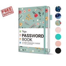 Elegant Password Keeper Book for Seniors - 136 Pages of Secure Organization picture