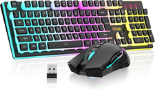 K10 Wireless Gaming Keyboard and Mouse Combo, RGB Backlit picture