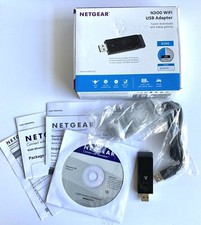 NetGear N300 WiFi USB Adapter - WNA3100 - Complete with Cradle, Installation CD picture
