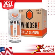 WHOOSH Screen Shine Go XL Screen Cleaner Spray 3.4 oz Microfiber Cloth 12 Pack picture