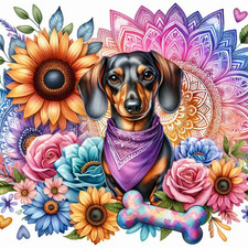 Dachshund  Wildlife Art Mouse Pad Mousepad Art Painting Print picture