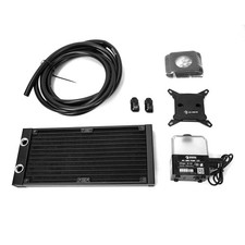 240mm Aluminum CPU Water Cooling Kit + Pump Reservoir Block G1/4 LGA1700 AMD AM5 picture