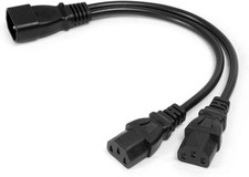 Power Cable UPS Server Y Splitter C14 to 2 X C13 Power Adapter Cable Cord picture