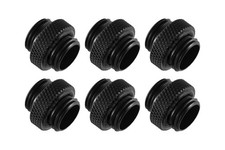 Black G1/4 Inch Extender Fitting Male To Male PC Water Cooling Adapter 6 PCS picture