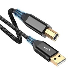 Sweguard 10ft USB-A to USB-B Printer Cable High Speed Nylon Braided for HP Canon picture