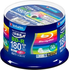 Verbatim Verbatim Single Recording Blu-ray Disc BD-R 25GB 50 Discs White Pr picture